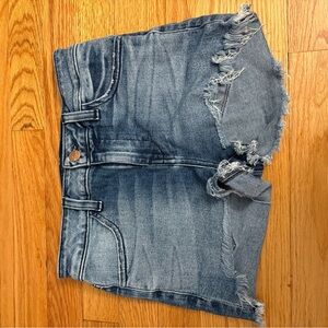 EGO Blue Jean Shorts Distressed Vintage Style